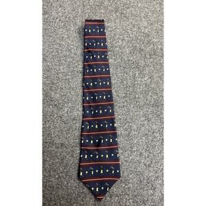 VTG Tommy Hilfiger Tie Mens Silk Italian Made in USA Golf Preppy 4"x58"